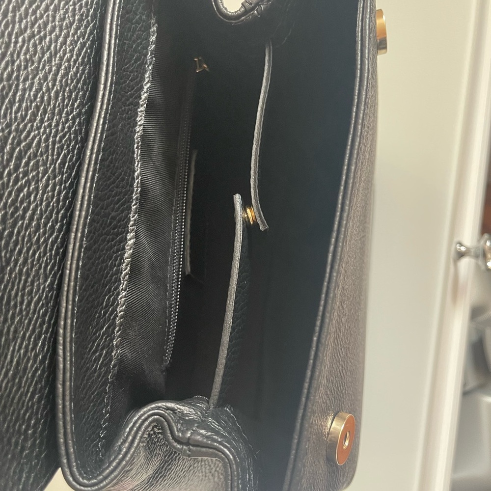 VIOLA CASTELLANI  beautiful Italian Black Leather Backpack Bag NWT. - Picture 4 of 8